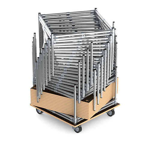 our staging trolley is perfect for storage